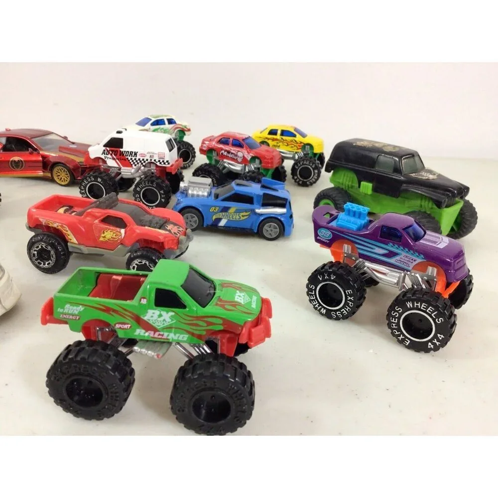 Hot Wheels Lot Of 10 Monster Truck Cars as Shown